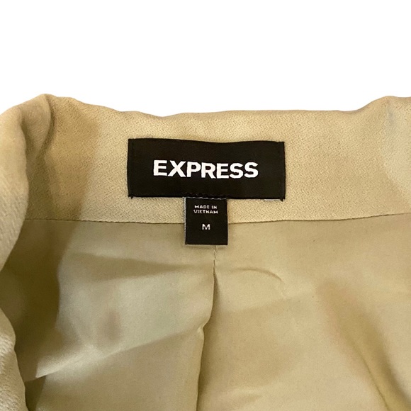 Express Size Medium Peak Lapel One Button Cropped Blazer/Jacket in Light Green - Picture 7 of 15